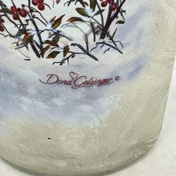 Trimmerry Winter Friends Lighted Vase 11.75" Snowman Dona Gelsinger Cardinals - Picture 4 of 14